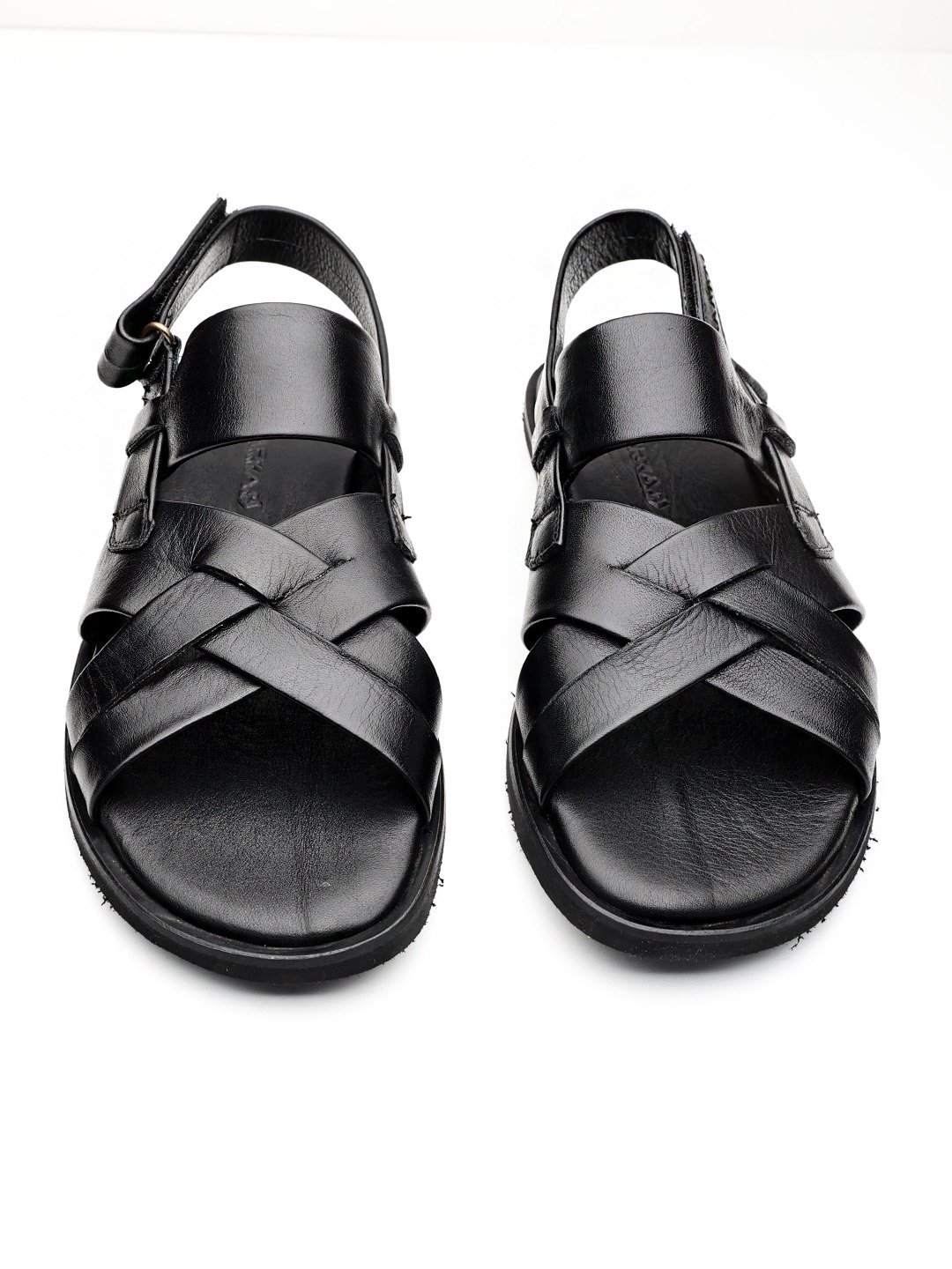 İBAY BLACK BEACH SANDALET SİYAH DERİ ERKEK SANDELET SİYAH - 39