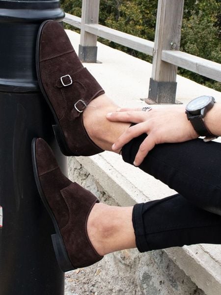 COFFEE SUEDE COSTA HAKİKİ DERİ KLASİK AYAKKABI KAHVE SÜET - 45