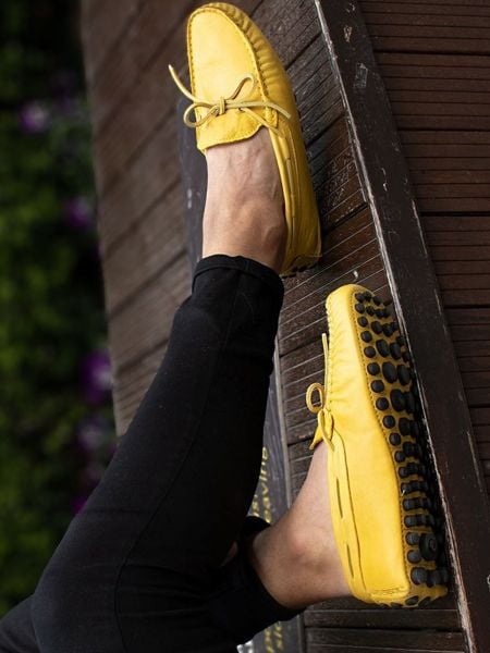 YELLOW CLEVER HAKİKİ DERİ KLASİK AYAKKABI SARI - 44