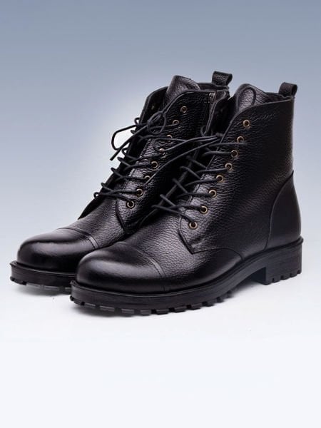 BLACK  WINNER HAKİKİ DERİ FERMUARLI POSTAL SİYAH - 45