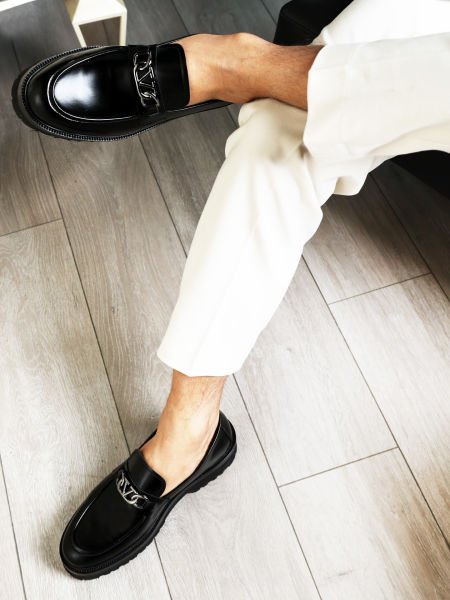 BLACK VOGUE KALIN TABAN TOKALI ERKEK AYAKKABI SİYAH AÇMA - 38