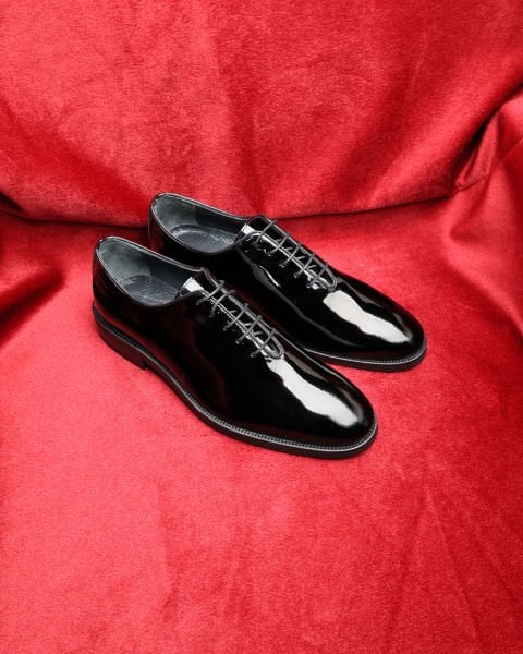 PATENT BLACK ALVIN HAKİKİ DERİ KLASİK AYAKKABI RUGAN DERİ - 43