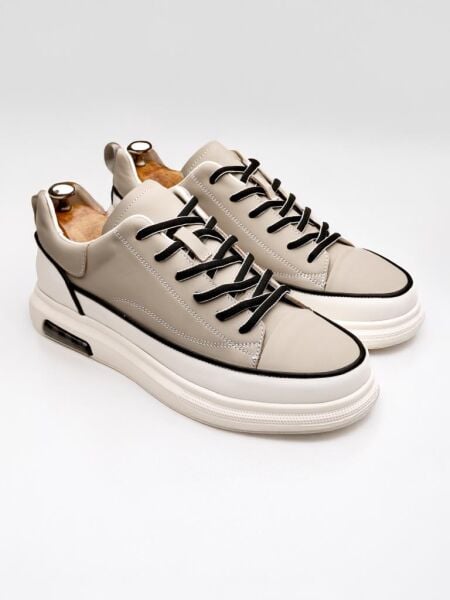 GREY GREAT HAKİKİ DERİ ERKEK GÜNLÜK AYAKKABI GRİ - 40