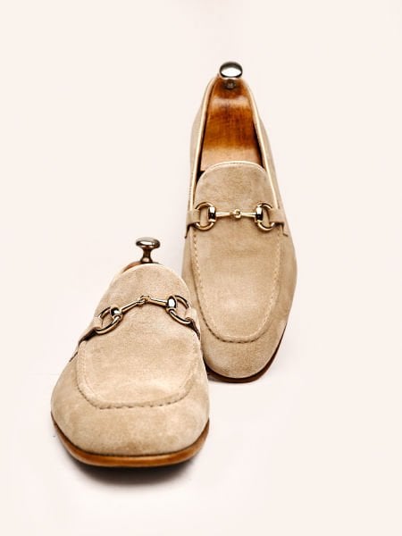 BEIGE SUEDE JUST HAKİKİ DERİ KLASİK AYAKKABI BEJ - 37