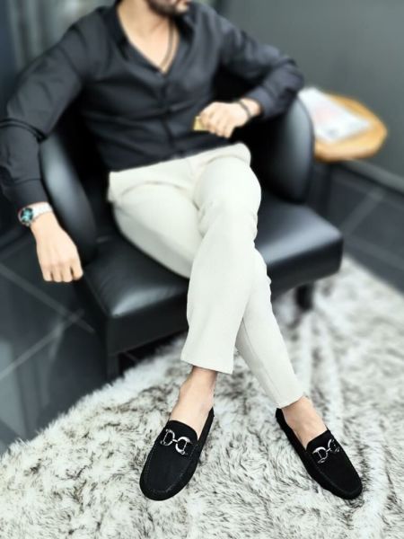 BLACK SUE ANTON SÜET DERİ ERKEK AYAKKABI SİYAH SÜET - 40