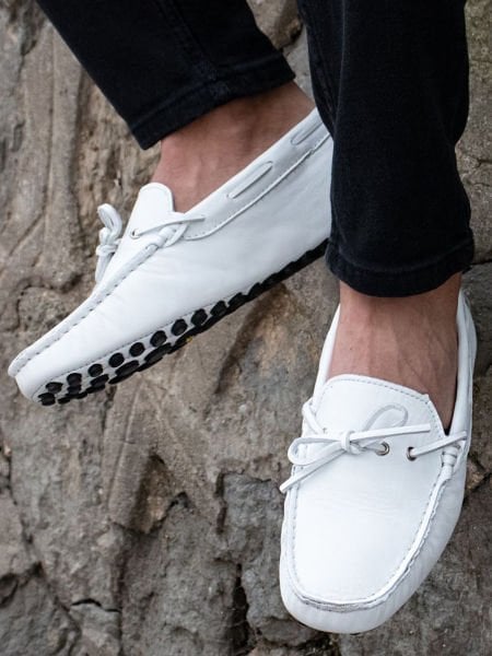 WHITE CLEVER HAKİKİ DERİ KLASİK AYAKKABI BEYAZ - 40