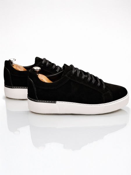 BLACK SUEDE FIERO SÜET DERİ ERKEK GÜNLÜK AYAKKABI SİYAH SÜET - 45