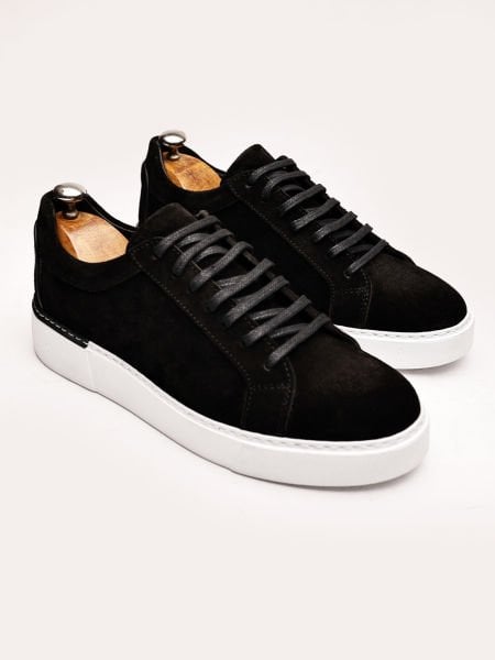BLACK SUEDE FIERO SÜET DERİ ERKEK GÜNLÜK AYAKKABI SİYAH SÜET - 45
