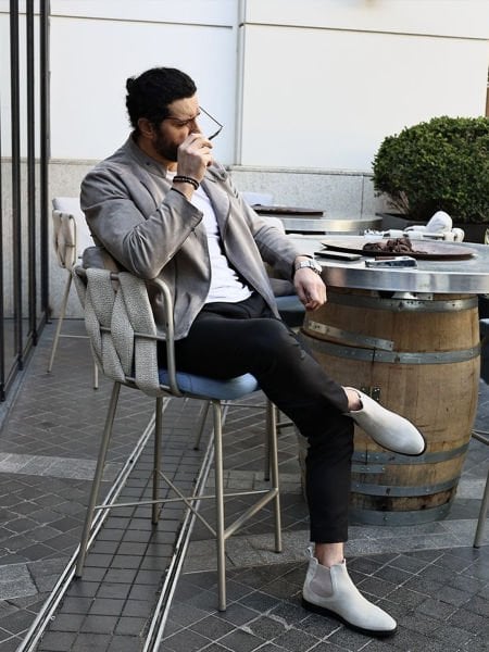 BEIGE SUEDE GUSTAVO HAKİKİ DERİ BOT BEJ - 45