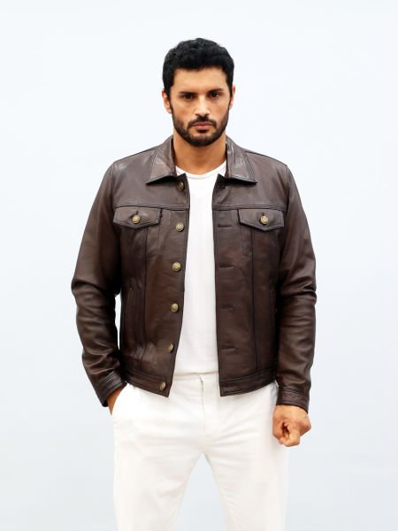 JOHN DAWID BLACK LEVI HAKİKİ DERİ MONT KAHVE - XL