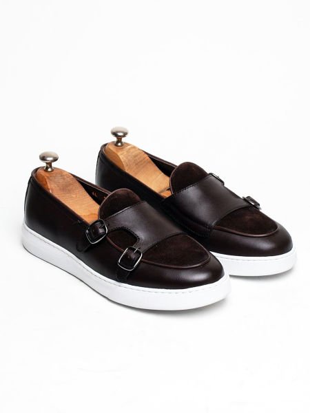 COFFEE SUEDE TONY HAKİKİ DERİ KLASİK AYAKKABI KAHVE - 42