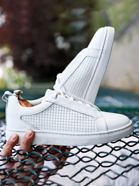 WHITE  RELAX HAKİKİ DERİ ERKEK GÜNLÜK AYAKKABI BEYAZ - 45