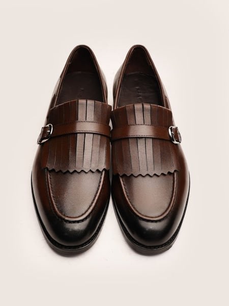 COFFEE GENTLEMEN HAKİKİ DERİ ERKEK KLASİK AYAKKABI KAHVE - 45