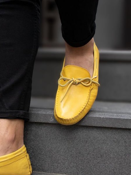 YELLOW CLEVER HAKİKİ DERİ KLASİK AYAKKABI SARI - 44