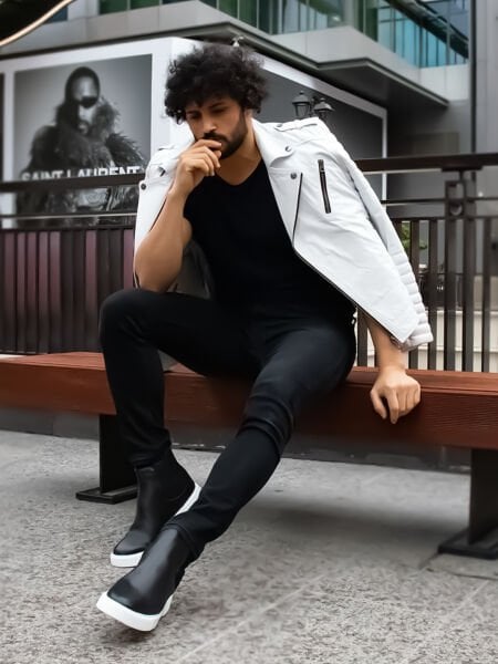 BLACK CONE  ERKEK HAKİKİ DERİ BOT SİYAH DERİ - 42