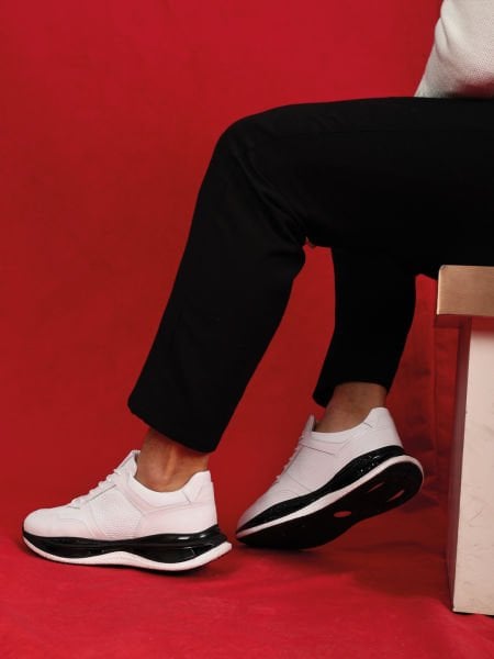 WHITE TALENT HAKİKİ DERİ ERKEK SNEAKERS AYAKKABI BEYAZ - 43
