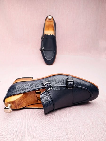 NAVY BLUE VALLE W LACİVERT DERİ ERKEK KLASİK AYAKKABI LACİVERT FLOOTER - 46