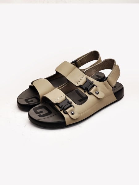 GRAY BLYSS HAKİKİ DERİ ERKEK SANDALET AÇIK GRİ - 43
