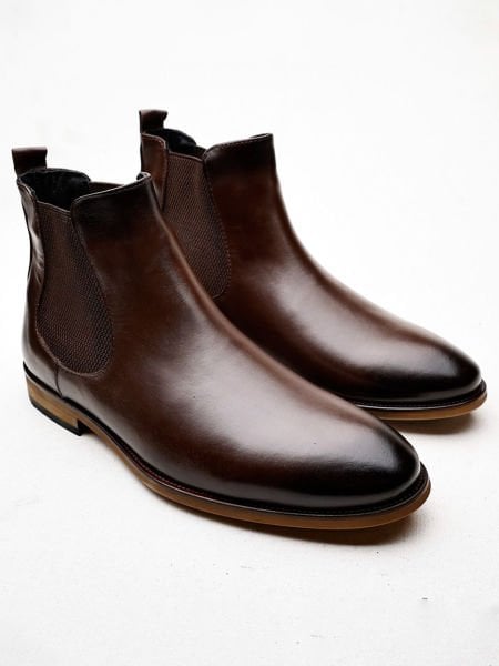 COFFEE TITIAN HAKİKİ DERİ BOT KAHVE CİLT DERİ - 42