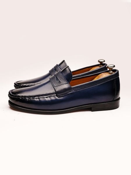NAVY BLUE SANTA W LACİVERT KÖSELE ERKEK DERİ AYAKKABI LACİVERT AÇMA - 44