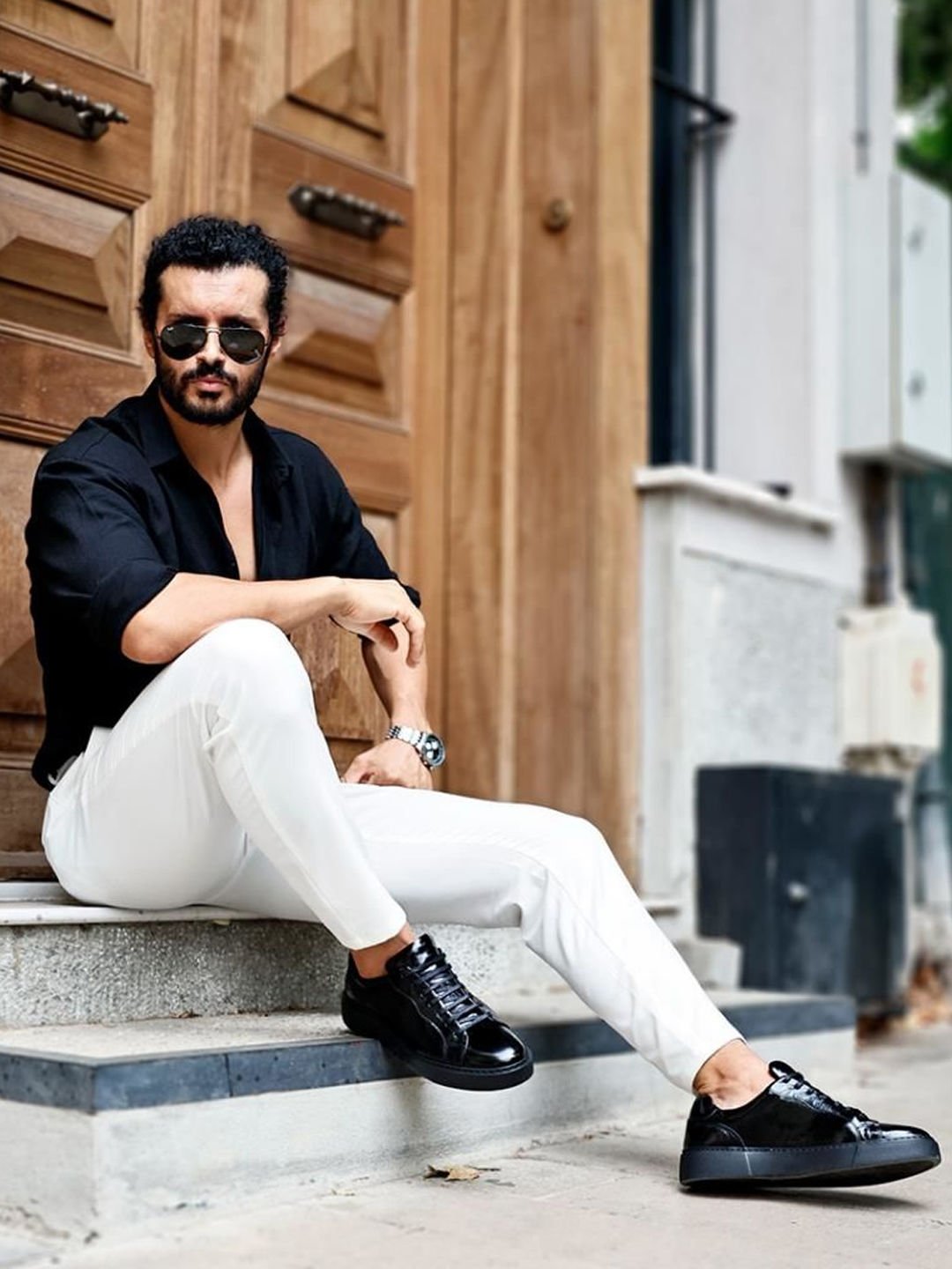 PATENT LEATHER  HOLY ERKEK HAKİKİ DERİ AYAKKABI RUGAN DERİ - 44