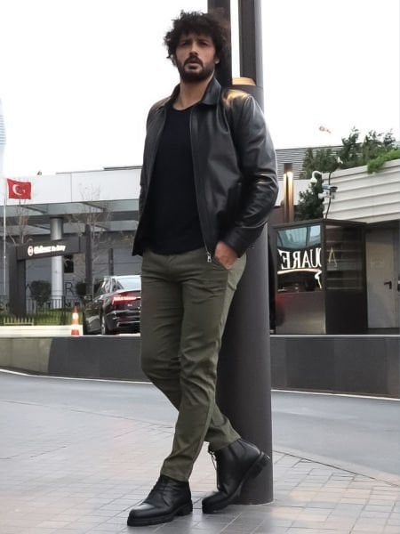 JOHN DAWID CLASS HAKİKİ ERKEK SİYAH DERİ MONT SİYAH - S