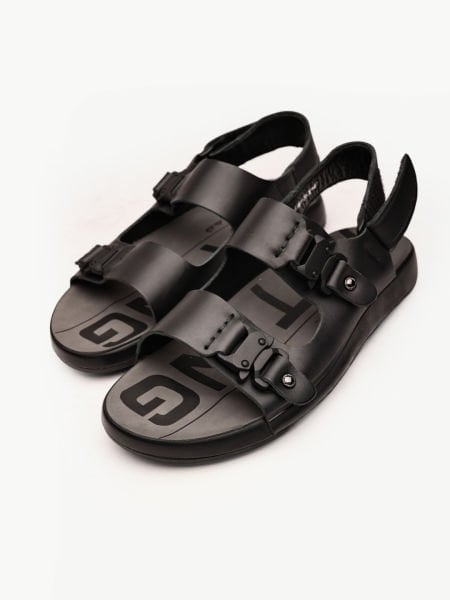 BLACK BLYSS HAKİKİ DERİ ERKEK SANDALET SİYAH - 43