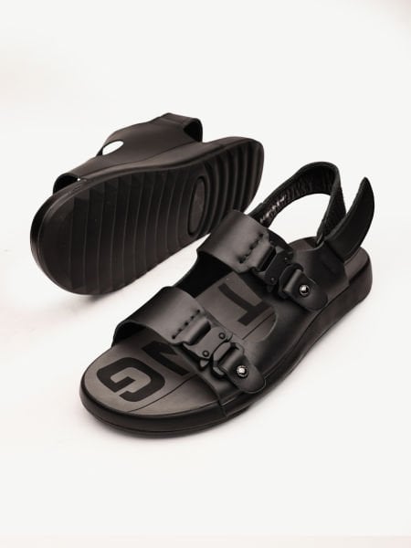 BLACK BLYSS HAKİKİ DERİ ERKEK SANDALET SİYAH - 43