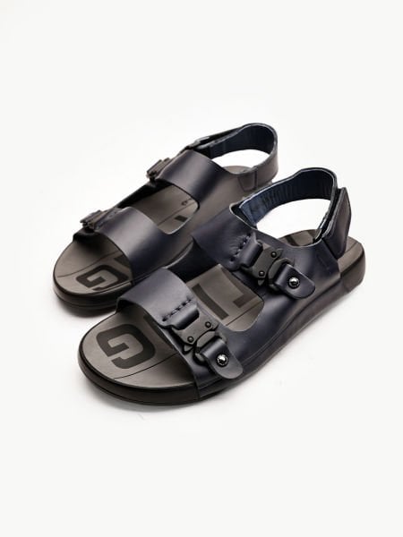 NAVY BLUE BLYSS HAKİKİ DERİ ERKEK SANDALET LACİVERT - 43