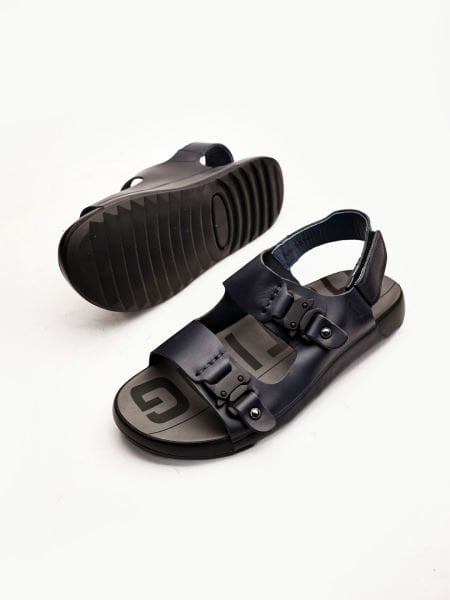 NAVY BLUE BLYSS HAKİKİ DERİ ERKEK SANDALET LACİVERT - 43