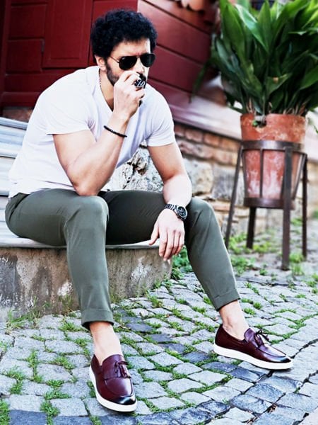 CLARET RED PABLO ERKEK DERİ GÜNLÜK RAHAT TARZ AYAKKABI BORDO - 40
