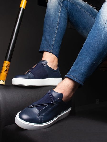 NAVY BLUE WAGNER ERKEK TARZ GÜNLÜK AYAKKABI LACİVERT - 42