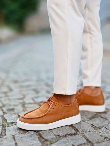 TABACO NUBUCK TOMMY HAKİKİ DERİ GÜNLÜK KLASİK AYAKKABI TABA - 45