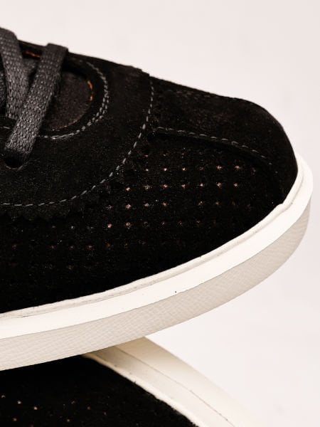 BLACK SUEDE  PASS-X SÜET DERİ ERKEK GÜNLÜK AYAKKABI SİYAH SÜET - 44