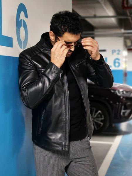 JOHN DAWID ELVIS HAKİKİ DERİ MONT SİYAH - 4XL