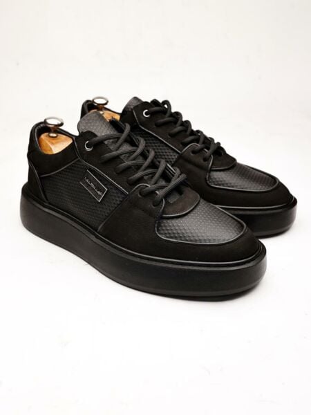 BLACK LUXE  HAKİKİ DERİ ERKEK GÜNLÜK AYAKKABI SİYAH - 43