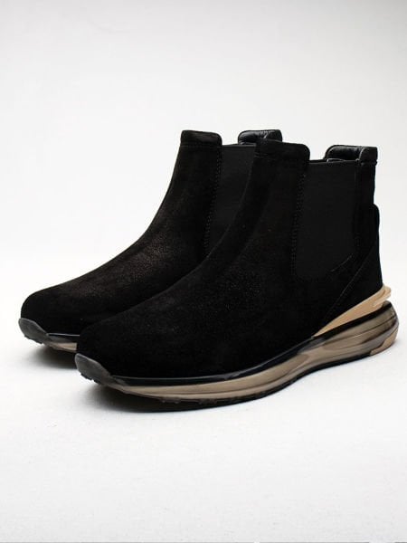 BLACK SUEDE WARM AIR HAKİKİ DERİ BOT SİYAH SÜET - 44