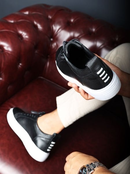 BLACK-X BEST ERKEK HAKİKİ DERİ GÜNLÜK AYAKKABI BLACK-X FLOOTER - 44
