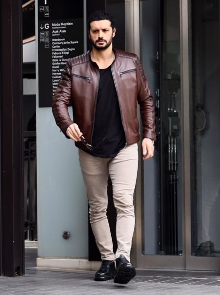 JOHN DAWID BECKHAM KAHVE ERKEK DERİ MONT KAHVE - 4XL