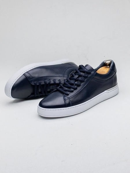 NAVY BLUE MARCO ERKEK DERİ GÜNLÜK HAFİF AYAKKABI LACİVERT - 40