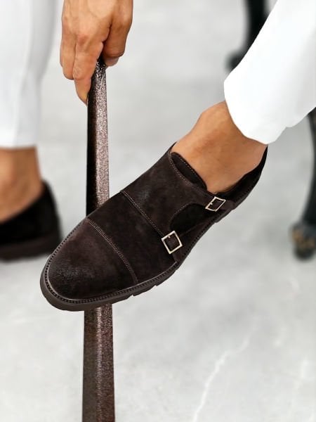 COFFEE SUEDE LAZZA  ERKEK DERİ GÜNLÜK AYAKKABI KAHVE SÜET - 43