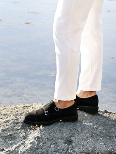 BLACK SUEDE LAZZA HAKİKİ DERİ GÜNLÜK KLASİK AYAKKABI SİYAH SÜET - 43