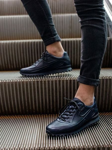 NAWY BLUE REBEL DERİ GÜNLÜK SNEAKERS LACİVERT - 42