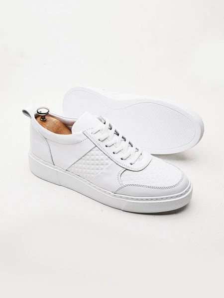 WHITE CROCCO LIKE HAKİKİ DERİ GÜNLÜK AYAKKABI BEYAZ KROKKO - 45