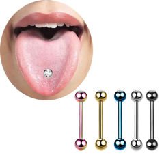 Taşlı Toplu Çelik Dil Piercing