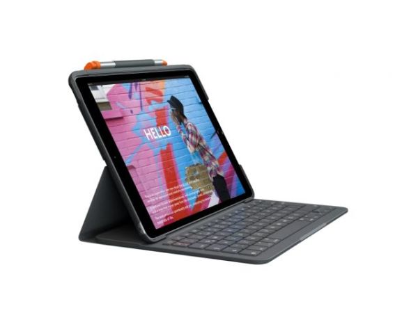 Logıtech Slim Folio Ipad 10.2 İnç 7.Ve 8. Nesil İle Uyumlu Klavyeli Tablet Kılıf-Koyu Gri 920-009481