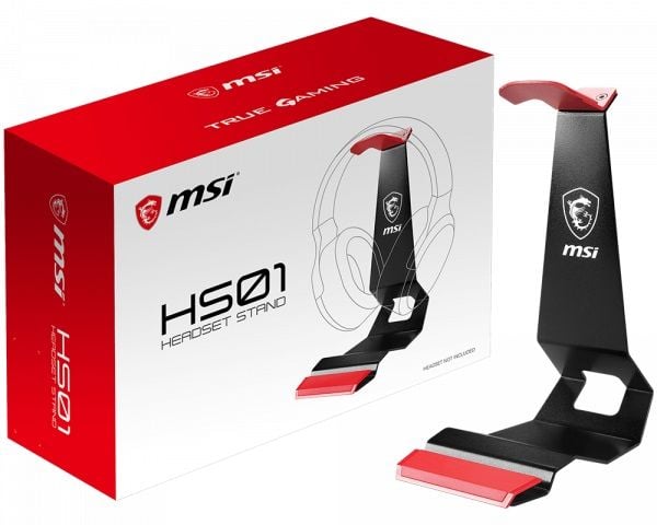Msı Gg Hs01 Headset Stand Saglam Metal Tasarım Kaymaz Taban 0.66 Kg 175 X 103 X 245 Mm