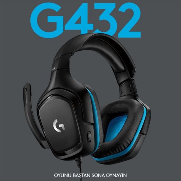 Logitech G G432 Dts 7.1 Surround Ses Kablolu Oyuncu Kulaklığı-Siyah 981-000770