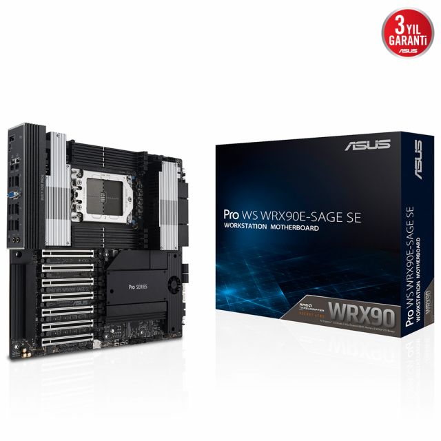 Asus Mb Pro Ws Wrx90E-Sage Se Amd Wrx90 Str5 Ddr5 7600 Vga 4X M2 Usb3.2 2X10Gbit + 1Gbit Lan Eeb 2Tb