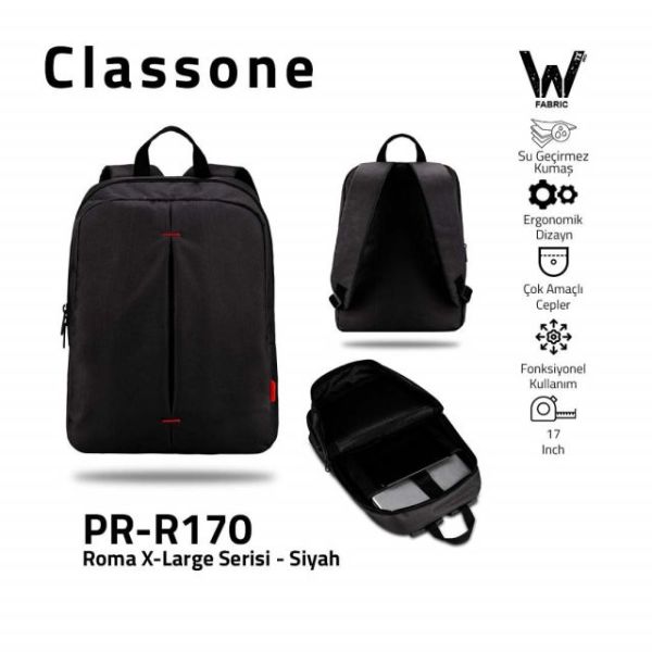 PR-R170 PR-R170 Roma Serisi 17'' Uyumlu Wtx Pro Su Geçirmez Kumaş Laptop Notebook